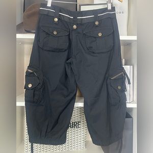 Bebe Cargo shorts Bermuda style in black, size M